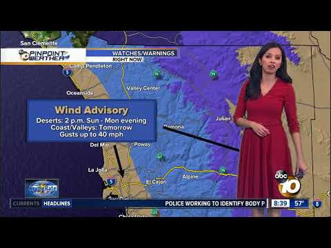 10News Pinpoint Weather for Sun. Feb. 18, 2018