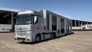 السيارات القاطرة Mercedes-Benz Actros 1845 LS NL TRUCK + العربات نصف المقطورة شاحنة نقل السيارات | صورة 4 - Autoline