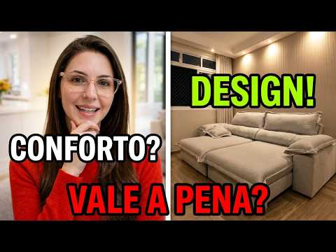 Sofá Retrátil Reclinável 2,50m Nivus Cinza Molas Ensacadas - King House VALE APENA?
