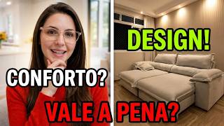 Sofá Retrátil Reclinável 2,50m Nivus Cinza Molas Ensacadas - King House VALE APENA?