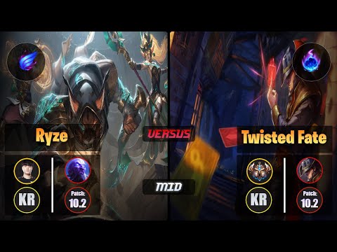 Tempt RYZE (Mid) [Phase Rush] VS TWISTED FATE - Challenger KR Patch 10.2