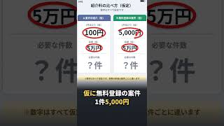 楽天の紹介と無料登録の案件、同じ5万円になるまでの件数は? #shorts
