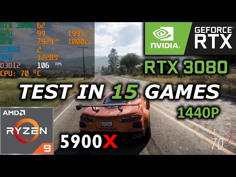 RTX 3080 + Ryzen 9 5900X 🔥 15 Games Tested @1440p ULTRA 🎮