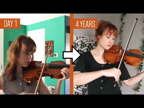 Adult beginner violinist | 4 years progress video
