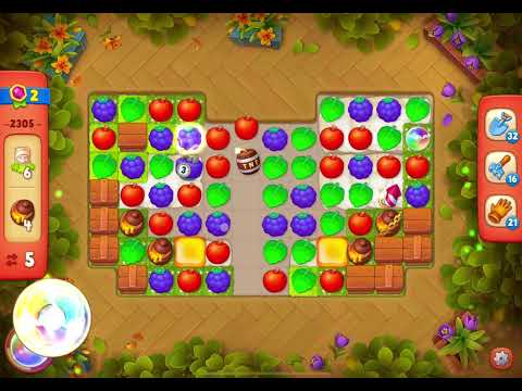 GardenScapes Level 2305 no boosters (14 moves)