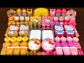 GOLD Vs PINK HELLO KITTY Mixing Random Into GLOSSY Slime Satisfying Slime Video 512