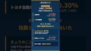 日経1,759円安なのにトヨタは上昇？｜「値がさ株」って何？【けいざいノート】
