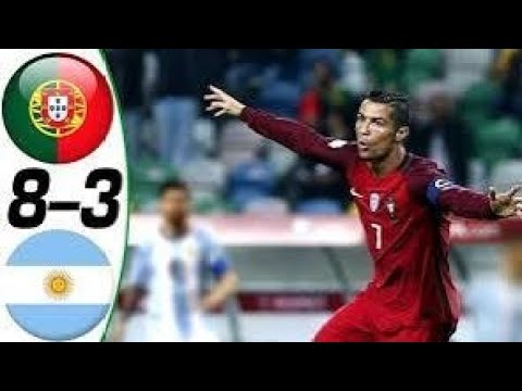 Portugal vs Argentina 8-3 highlight of goals #fifa #cr7 #messi #sport #football 