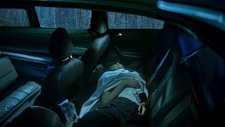 Cozy Car at Midnight with Heavy Rain and Thunder Sounds for Deep Sleep All Night