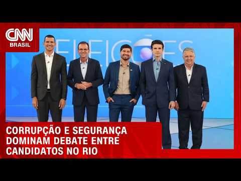Candidatos no Rio debatem corrupção e segurança com ataques a Ruas e Paes | CNN NOVO DIA