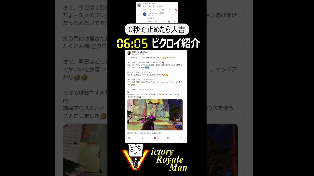 0秒で止めたら大吉！！第308回 ビクロイ紹介【フォートナイト】 #音ハメ #fortnite #shorts #おすすめ #fyp