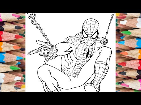Coloring Spiderman - Marvel Superhero | Coloring Pages - Coloring Book