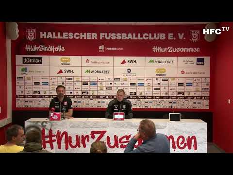 35. Spieltag 2022/23: Hallescher FC - FC Ingolstadt | Pressekonferenz vor dem Spiel