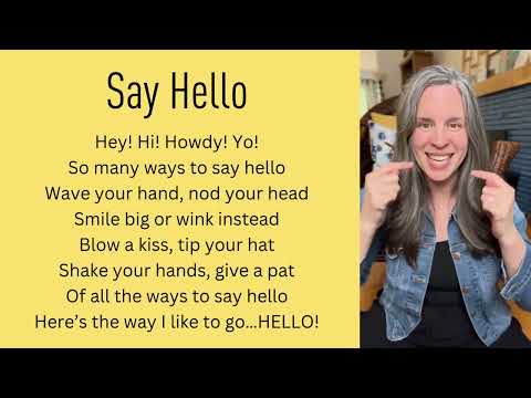 Say Hello | A Fingerplay for Children
