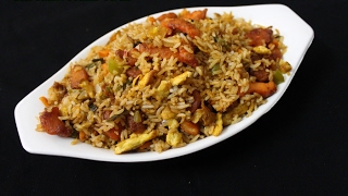 chicken fried rice restaurant style-how to make chicken fried rice-chinese fried rice