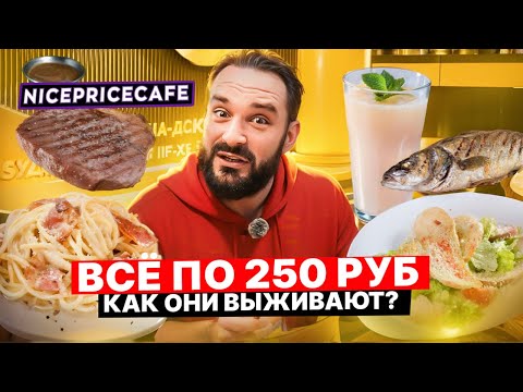 Самый дешёвый ресторан в Москве / Обзор Nice Price Cafe / Стейк или целый сибас за 250 руб?
