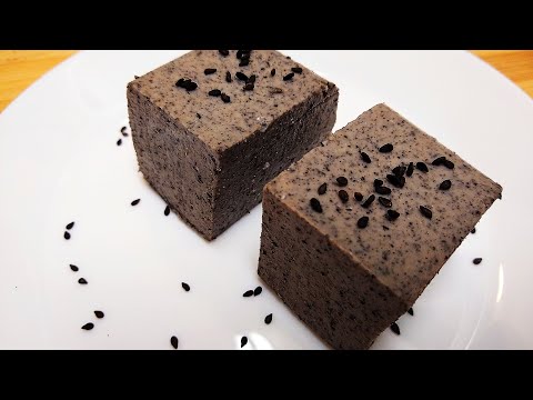 芝麻糕 - Black Sesame Coconut Pudding Squares (no BGM)