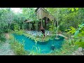 Girl Living Off the Grid, Build The Most Beautiful Bamboo House Near My Village