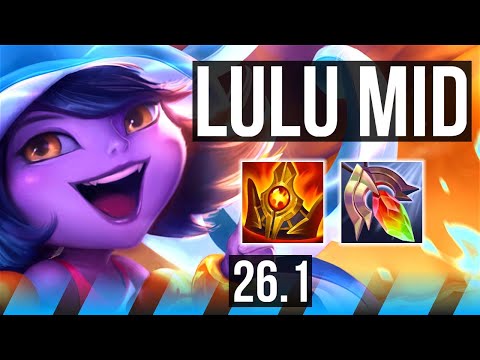 LULU vs AHRI (MID) | 20K damage, Good KDA: 6/1/15 | KR Master | 26.1
