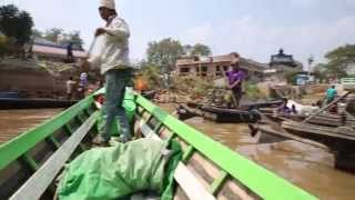 preview picture of video 'Boat trip from Nyaung Shwe to Novotel Inle Lake 2015'