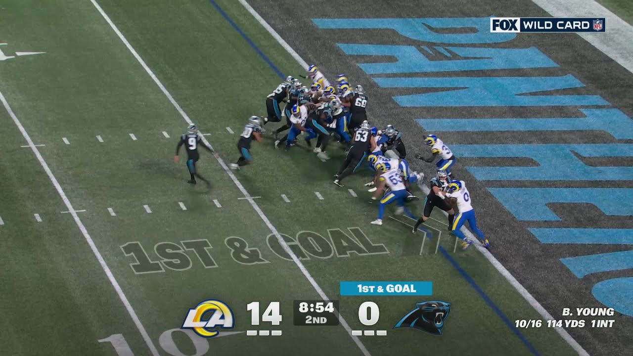 Panthers drive down and punch in a touchdown with Chuba HUbbard