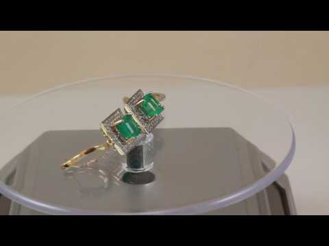 MVI 4856 2.63 ct Square 14 KT Diamond Accent YG Earrings