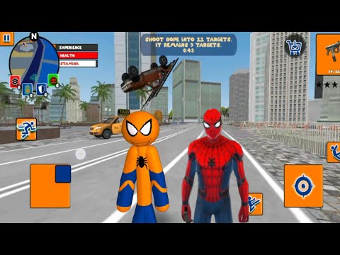 Spider Stickman Rope Hero - #2 Android Gameplay