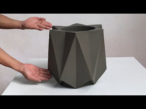 Design A Cement Flower Pot From Carton Box - DIY Beautiful Flower Pots At Home