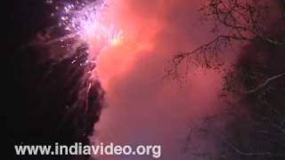 Festival fireworks, Pisharikkavu temple 