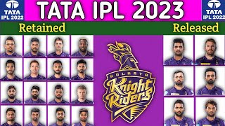 TATA IPL 2023| KKR All Retained & Released Players list | Kkr Retained & Released Players list 2023|