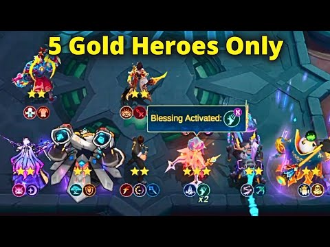 Full Line-up With Only 5 Gold Heroes New Meta Season 4 MCGG | MLBB MAGIC CHESS BEST SYNERGY COMBO