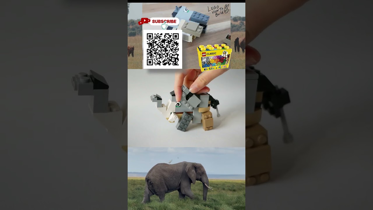 Learn how to build an elephant using Lego classic 10698 idea box! #lego #レゴ #legomoc