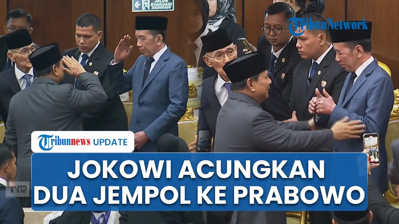 Jokowi Berikan 2 Jempol untuk Prabowo Seusai Pidato Kenegaraan di Sidang Tahunan MPR