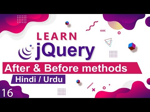 jQuery After Before Method Tutorial in Hindi Urdu