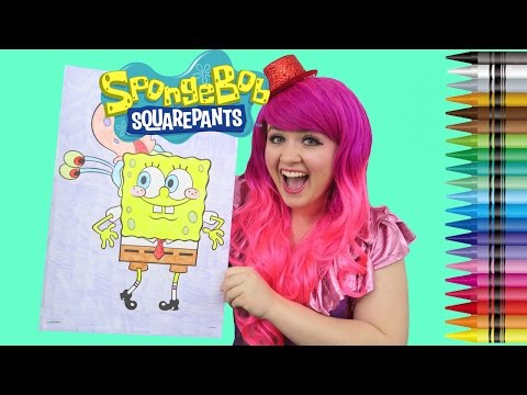 Coloring SpongeBob Squarepants & Gary GIANT Coloring Page Crayons | COLORING WITH KiMMi THE CLOWN Video