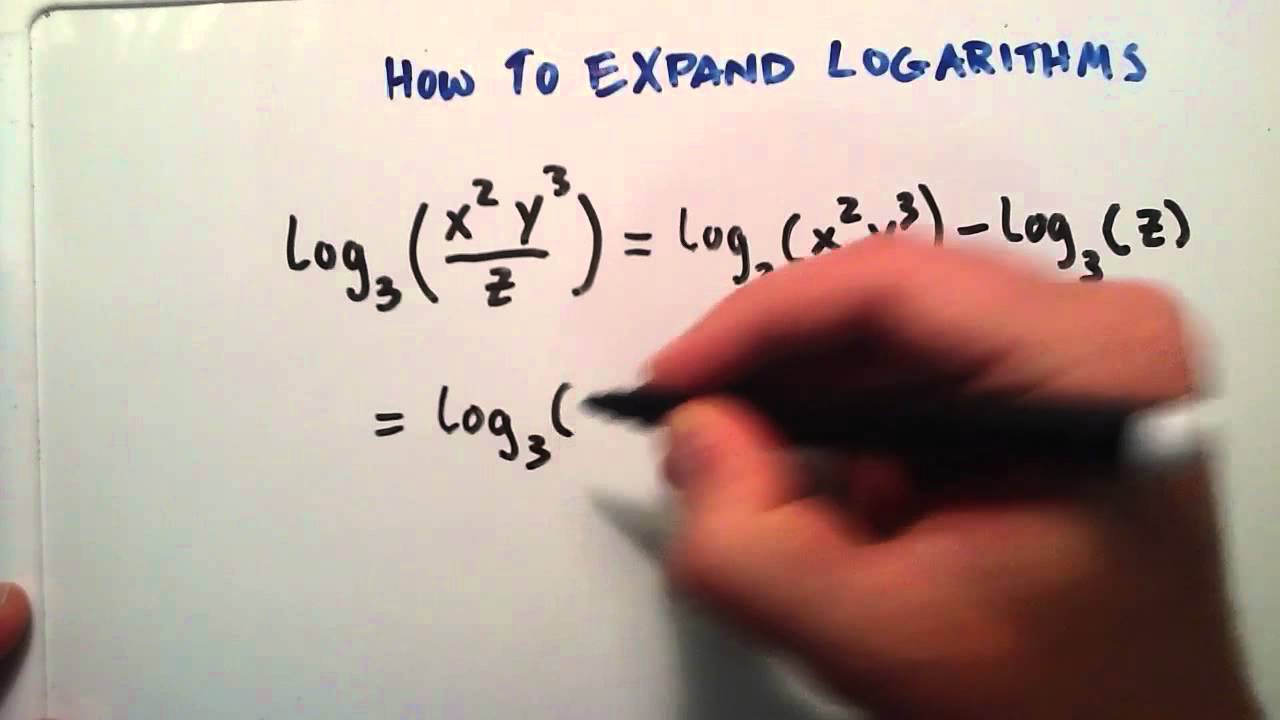 How to Expand a Logarithm : Logarithms , Lesson 10