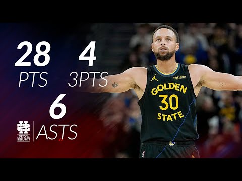 Stephen Curry 28 pts 4 threes 6 asts vs Suns 25/26 season