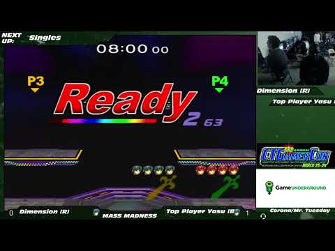 Mass Madness 22 SSBM - Yasu (Black Marth) vs. Dimension (Red Marth) - Melee WR3