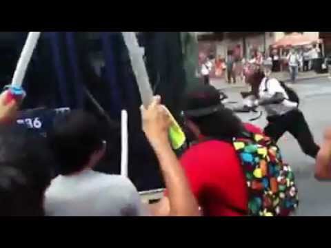 Kid gets hit by bus during UT's Foam Sword Friday