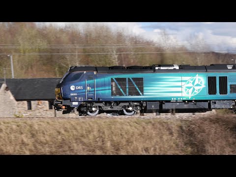 TRAINS AT FULL POWER | 68002 'Intrepid' | DRS Class 68 | Lancaster