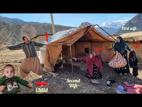 Chaos and conflict: Husband's anger and rage at the evil second wife and the attack on her tent💥⛺💣