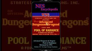 NES Encyclopedia - Advanced Dungeons & Dragons: Pool of Radiance - Released 1992 #NESencyclopedia