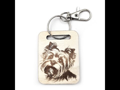 Personalised Yorkshire Terrier Wooden Keyring Personalised Yorkshire Terrier Wooden Keyring