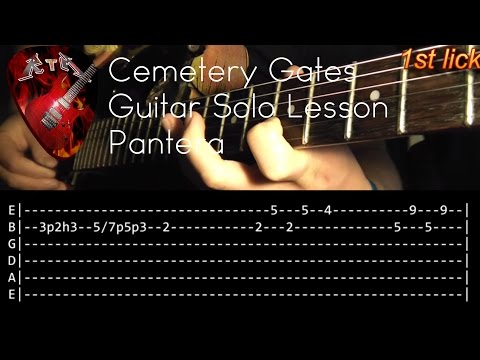 Cemetery Gates Guitar Solo Lesson - Pantera (with tabs)