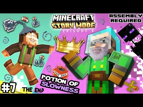 Lets Play Minecraft Story Mode #7:  THE SLOWEST KING! (The END of Episode Two: Assembly Required)