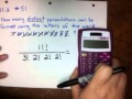 Permutations Of Letters In A Word
