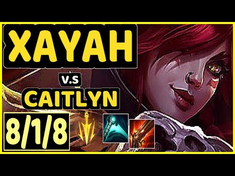 UPSET (XAYAH) vs CAITLYN - 8/1/8 KDA BOTTOM ADC CHALLENGER GAMEPLAY - EUW