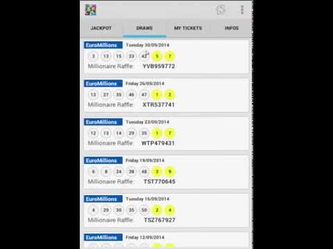 Result for EuroMillions Lotto Video