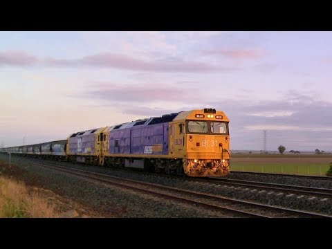 Pacific National 7736V  Grain Train At Sunrise (25/7/2018) - PoathTV Australian Railways