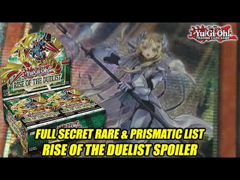 Full Secret Rare & Primatic List - Yu-Gi-Oh! Rise Of The Duelist Spoiler